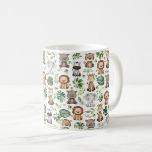 Caneca De Café Selva Tropical Selvagem Safari Selvagem Whimsical