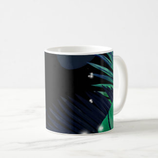Caneca De Café Selva Tropical | Sobreposição de Folhas de Monster
