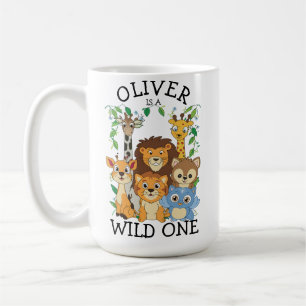 Caneca De Café Selva Uma Selva Safari Bebê primeiro aniversario C