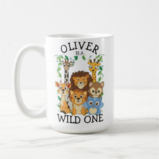 Caneca De Café Selva Uma Selva Safari Bebê primeiro aniversario C