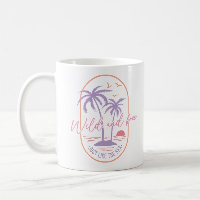 Caneca De Café Selvagem E Livre Tal Como O Mar (Esquerda)