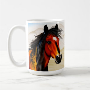Caneca De Café Selvagem No Coração - Um Pinto-Pony Ocidental Espi