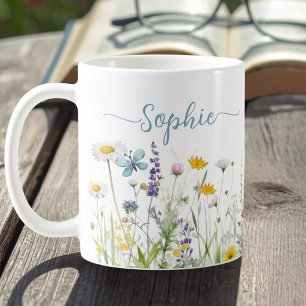 Caneca De Café Selvagens Nome do script personalizado