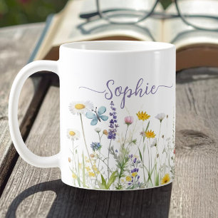 Caneca De Café Selvagens Nome do script personalizado