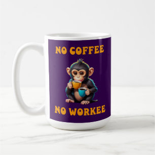 Caneca De Café Sem Café Sem Arte Macaco De Trabalho