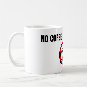 Caneca De Café Sem Café Sem Negociação Design de Humor Minimalist