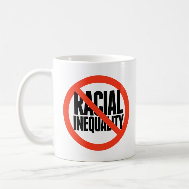 Caneca De Café Sem Desigualdade Racial (Esquerda)