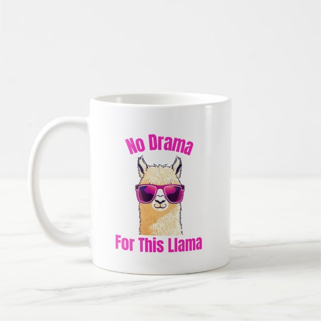 Caneca De Café Sem drama para este Llama - Engraçado Llama (Esquerda)