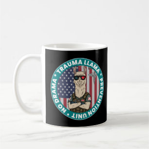 Caneca De Café Sem Drama Trauma Llama Enfermeira Engraçada EMS Pr
