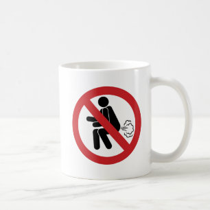 Caneca De Café SEM Fartura ⚠ Sinal De Banheiro Tailandês Engraçad