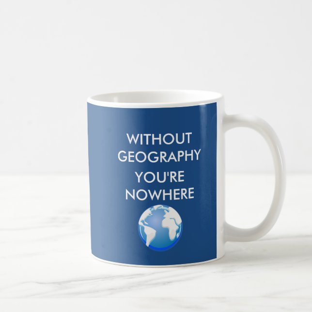 Caneca De Café Sem geografia você é nenhumaa parte (Direita)