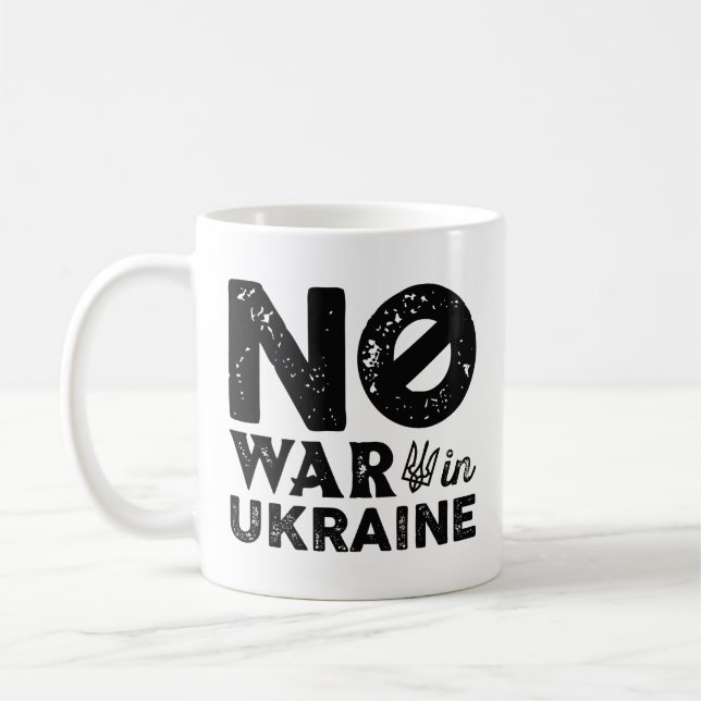 Caneca De Café Sem guerra na Ucrânia (Esquerda)