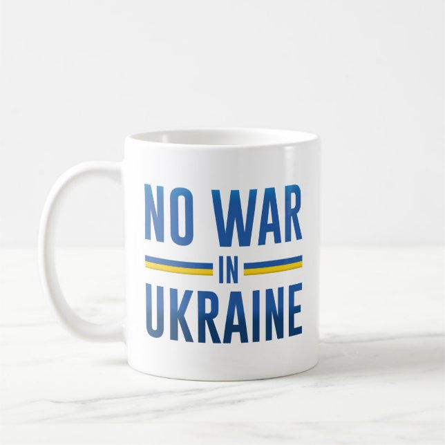 Caneca De Café Sem guerra na Ucrânia (Esquerda)