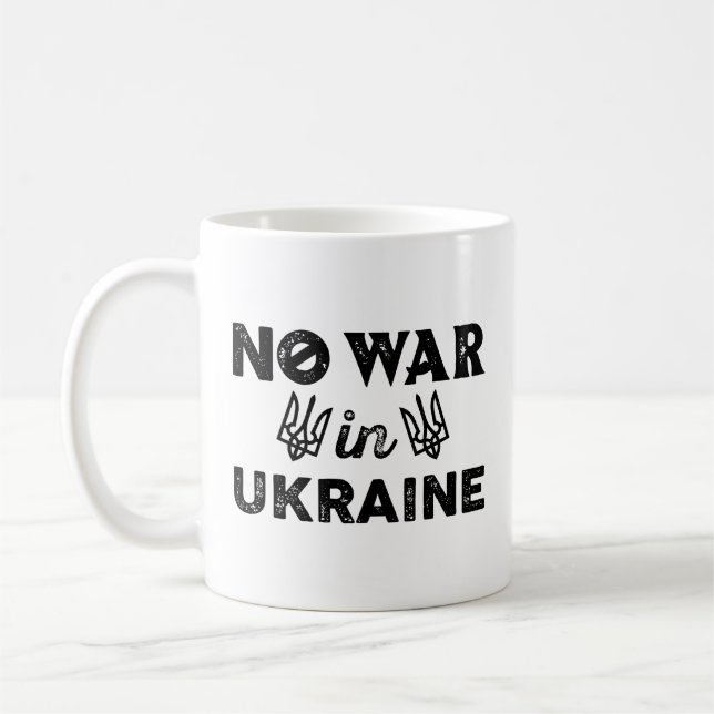 Caneca De Café Sem guerra na Ucrânia (Esquerda)
