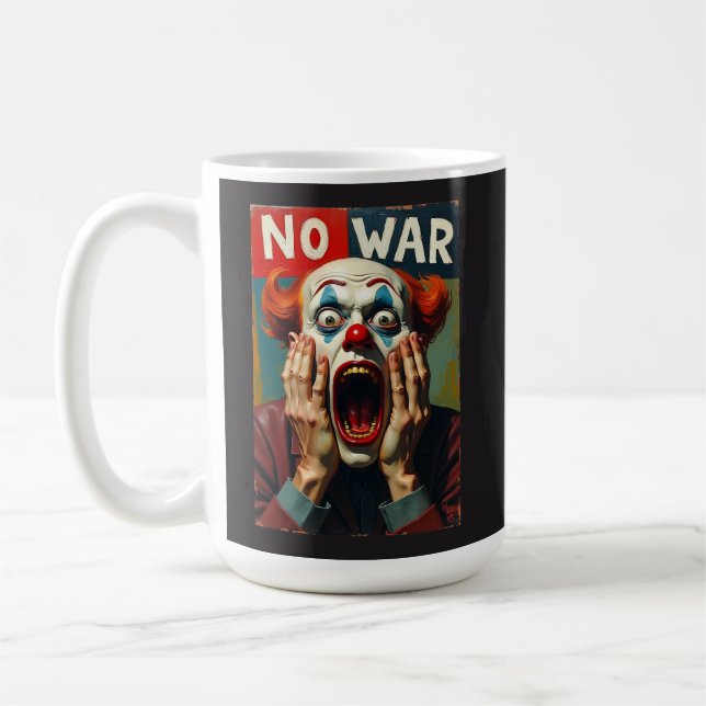 Caneca De Café Sem Guerra no Irã Paz  (Esquerda)