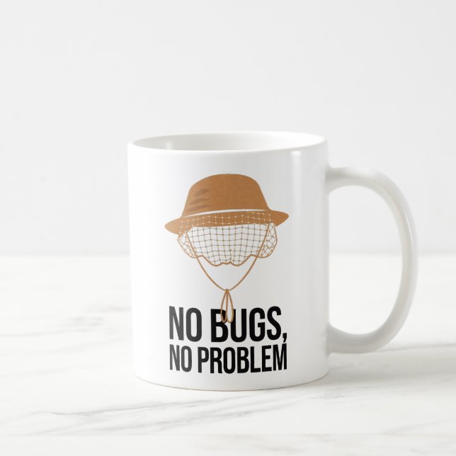 Caneca De Café Sem Insetos sem problemas Design de cotação de aca (Direita)