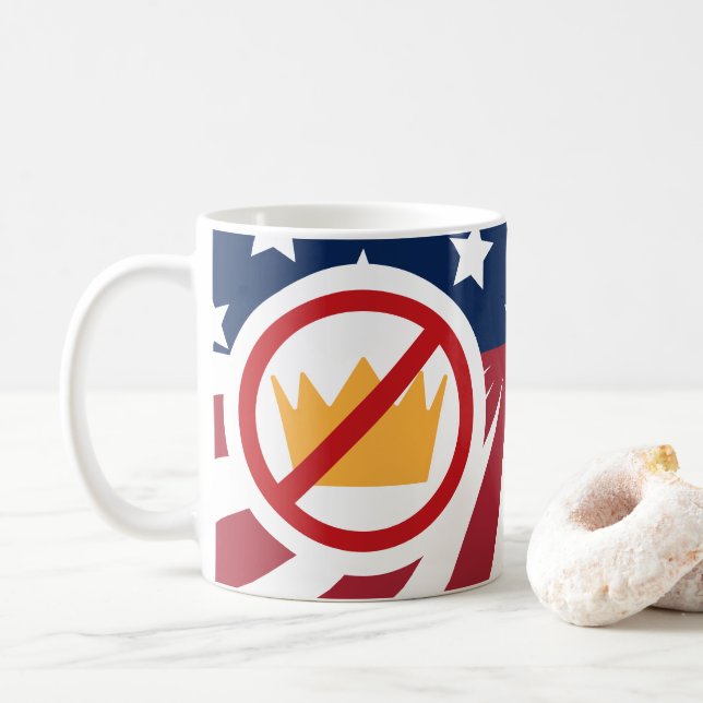 Caneca De Café SEM KINGS! Sinalizador Anti-Trump (Com Donut)