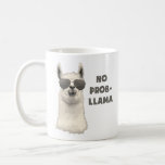 Caneca De Café Sem problemas Llama<br><div class="desc">Legal lama é legal.  Lida com isso.</div>