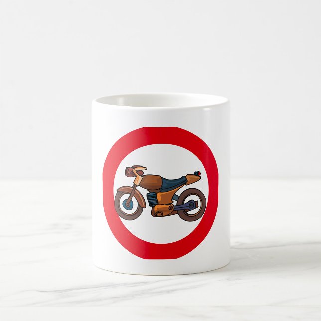 Caneca De Café Sem Sinal de Estrada de Motociclos (Criador carregado)