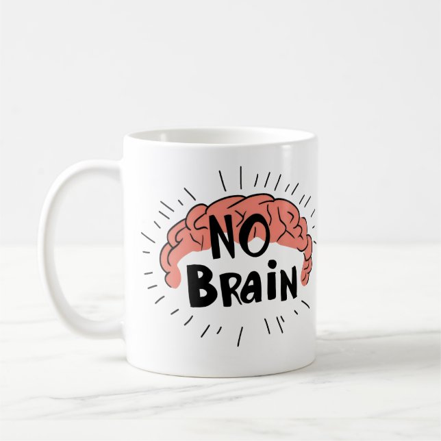 Caneca De Café Sem Texto Engraçado no Cérebro (Esquerda)