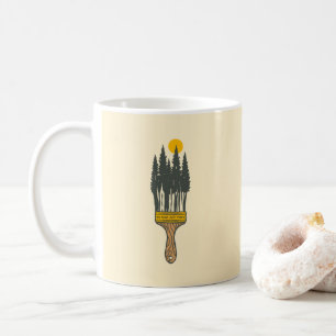 Caneca De Café Sem Tinta Somente Pinheiros