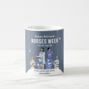 Caneca De Café Semana de Enfermeiros Nacionais Personalizáveis