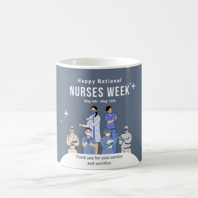 Caneca De Café Semana de Enfermeiros Nacionais Personalizáveis (Centro)