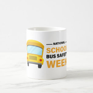 Caneca De Café Semana nacional de segurança dos ônibus escolares