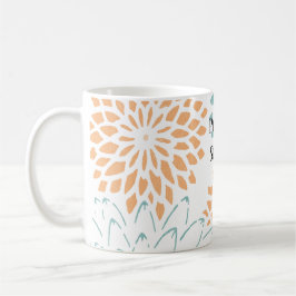 Caneca De Café Semente de Flor de Água Floral de Pêssego Sonho Po