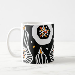Caneca De Café Sementes de Bombas Estilizadas: Design sem costura