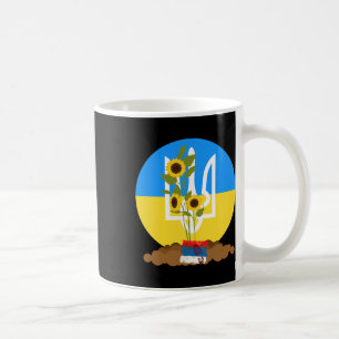 Caneca De Café Sementes de Girassol de Apoio à Ucrânia Fique com