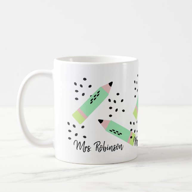 Caneca De Café Sementes de Melancia de Volta às Aulas Presente pa (Esquerda)