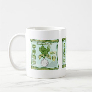 Caneca De Café Sementes De Nabo Cultivando Vegetais