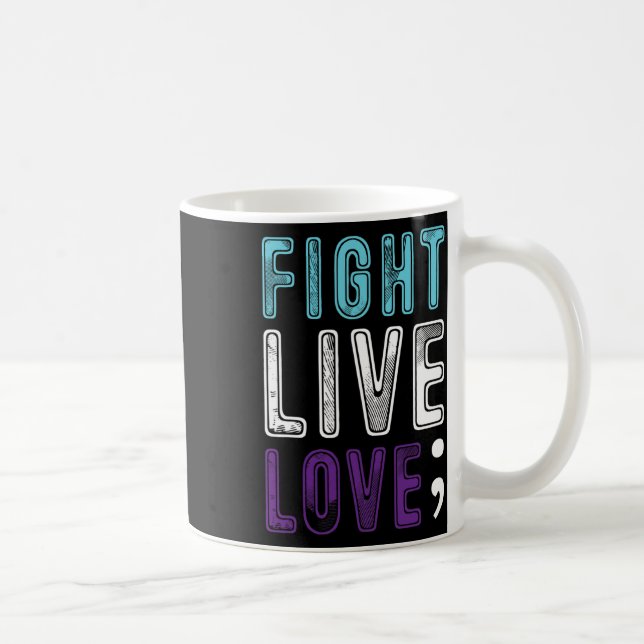Caneca De Café Semicolon Esperava Sensibilização Para O Suicídio  (Direita)