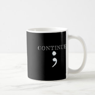 Caneca De Café Semicolon Saúde Mental Sensibilização Suicídio Pre