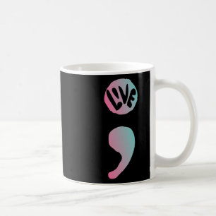 Caneca De Café Semicolon Viveu Sensibilização Para Um Suicídio Pa