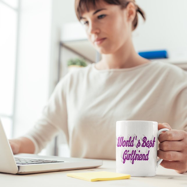 Caneca De Café semirscript namorada púrpura (Criador carregado)