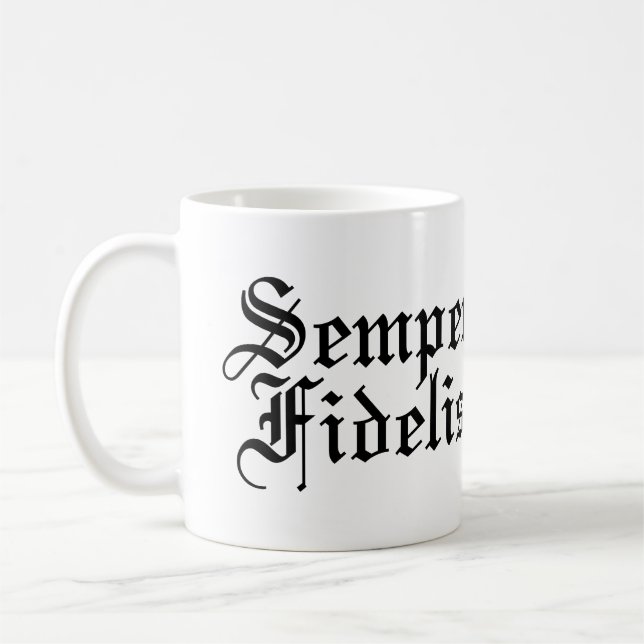 Caneca De Café Semper Fidelis - Sempre Fiel - Frases Latinas (Esquerda)