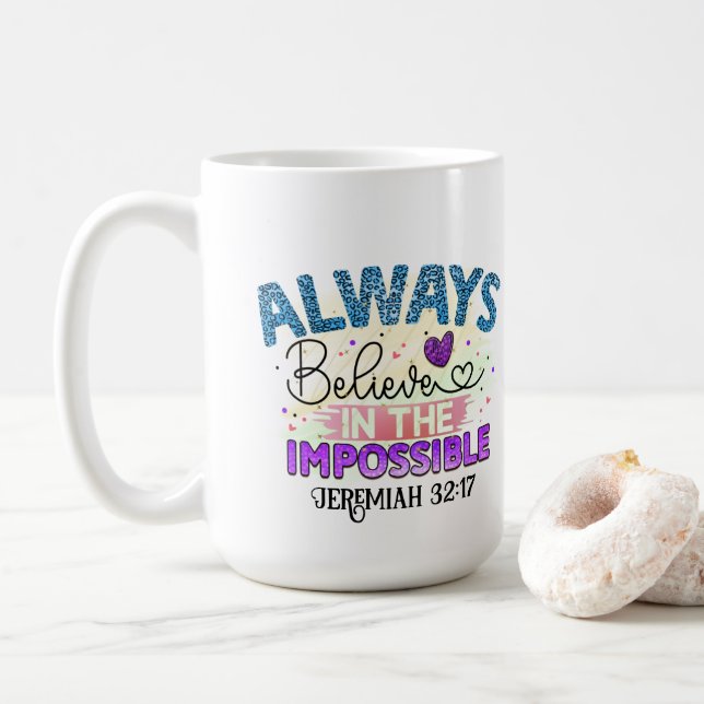 Caneca De Café Sempre acredite - Mug (Com Donut)
