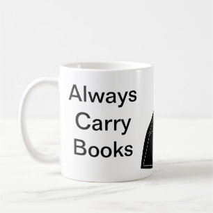 Caneca De Café Sempre Carregar Livros