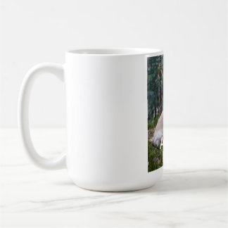 Caneca De Café Sempre Leal Tipografia de Foto da Floresta do Retr