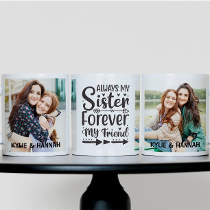 Caneca De Café Sempre Minha Irmã Para Sempre Minha Amiga 2 Fotos