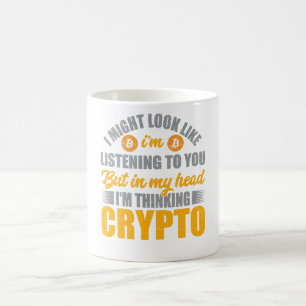 Caneca De Café Sempre Pensando no Crypto