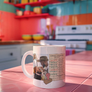 Caneca De Café Sempre Verificando Você Amor de Cartão de Biblio