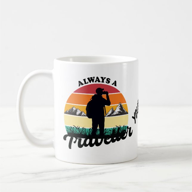 Caneca De Café Sempre Viajante | Promoção do turismo (Esquerda)