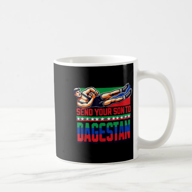 Caneca De Café Send Your Son To Dagestan Wrestling Training Motiv (Direita)