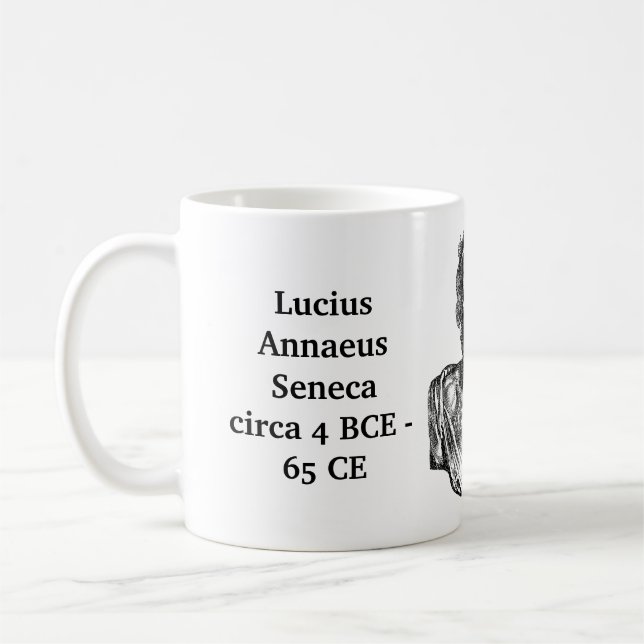 Caneca De Café Seneca cita literatura e morte (Esquerda)