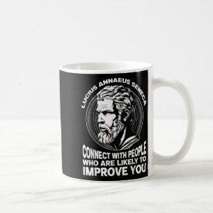 Caneca De Café Seneca Stoic Filósofo Motivacional Aumenta