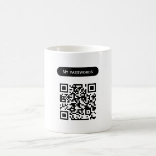 Caneca De Café Senhas de código qr personalizadas digitalização s
