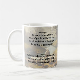 Caneca De Café Senhor Bom Pastor Vai Adiante de Você Escritura Bí
